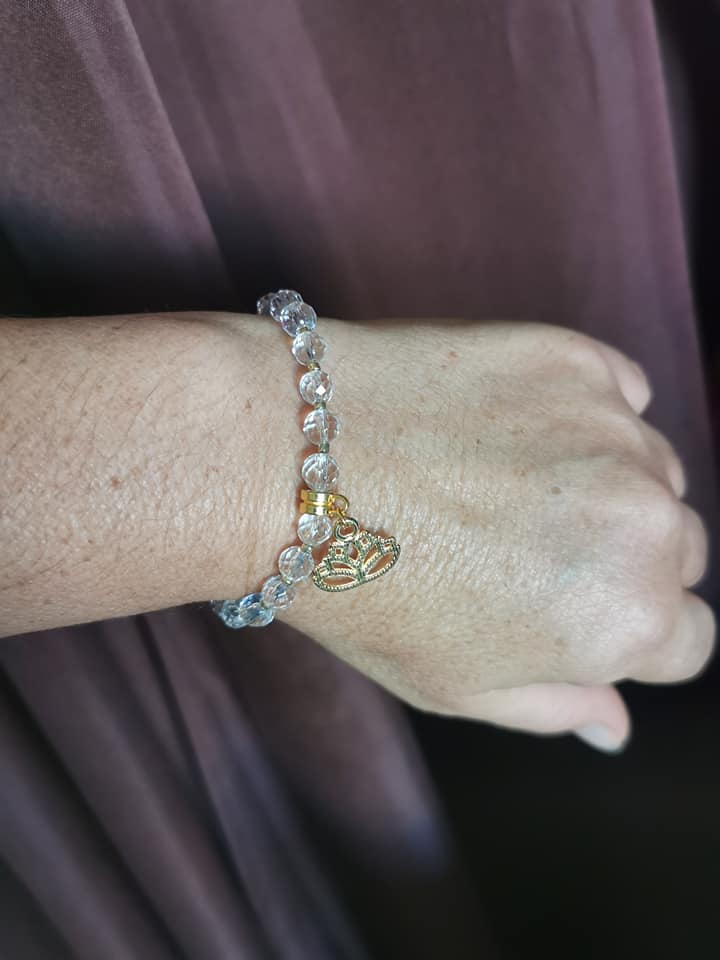 Bracelet en Cristal de Roche Facetté