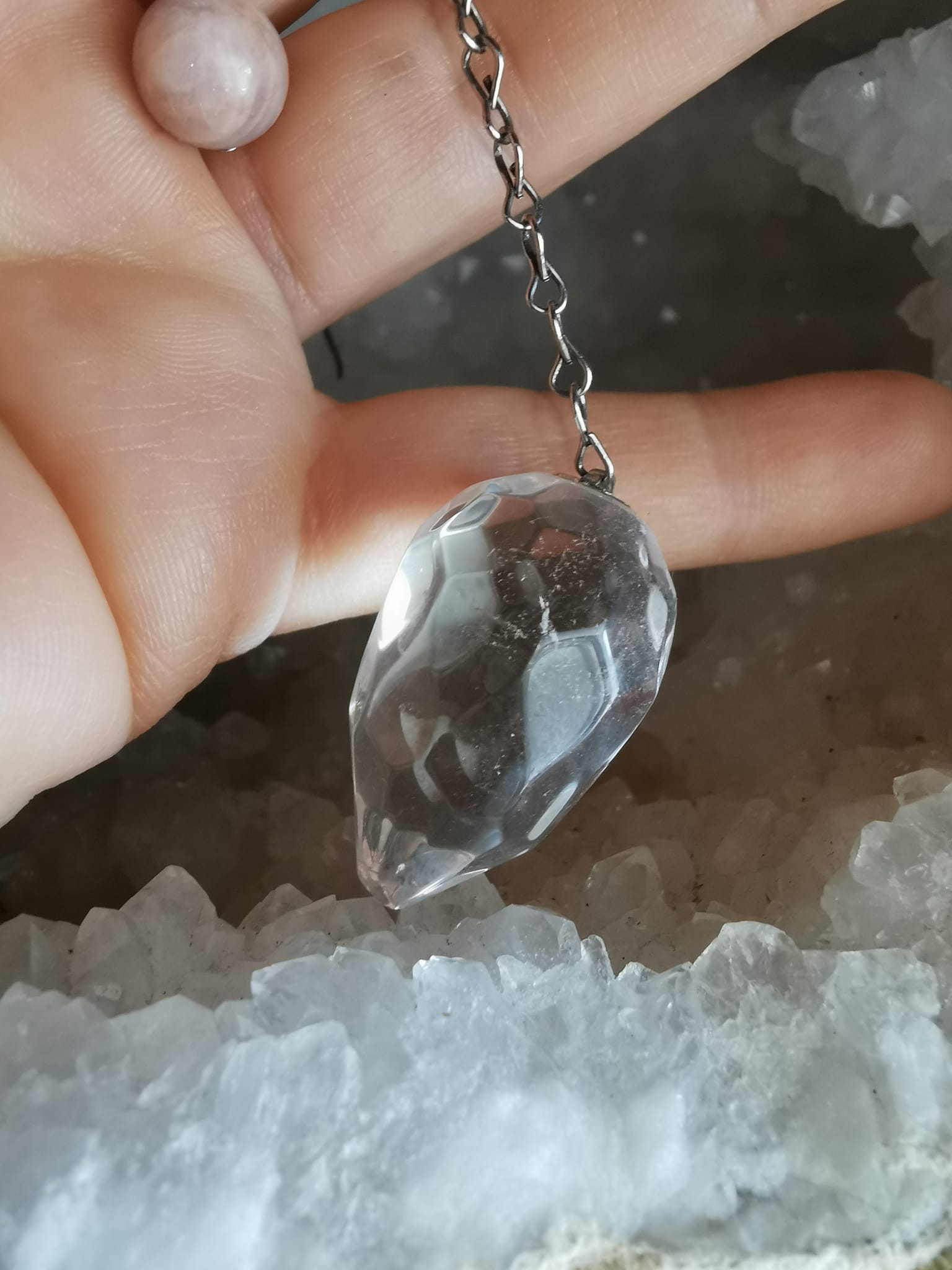 Pendule Goutte en Cristal de Roche