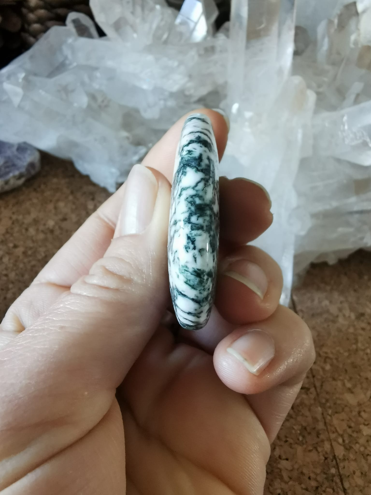 Galet en AGATE arborisée