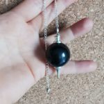 Pendule Pointe en Obsidienne noire