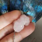 Pendule Pointe en Quartz Rose