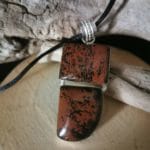 Pendentif en OBSIDIENNE Acajou