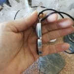 Pendentif en OBSIDIENNE Acajou