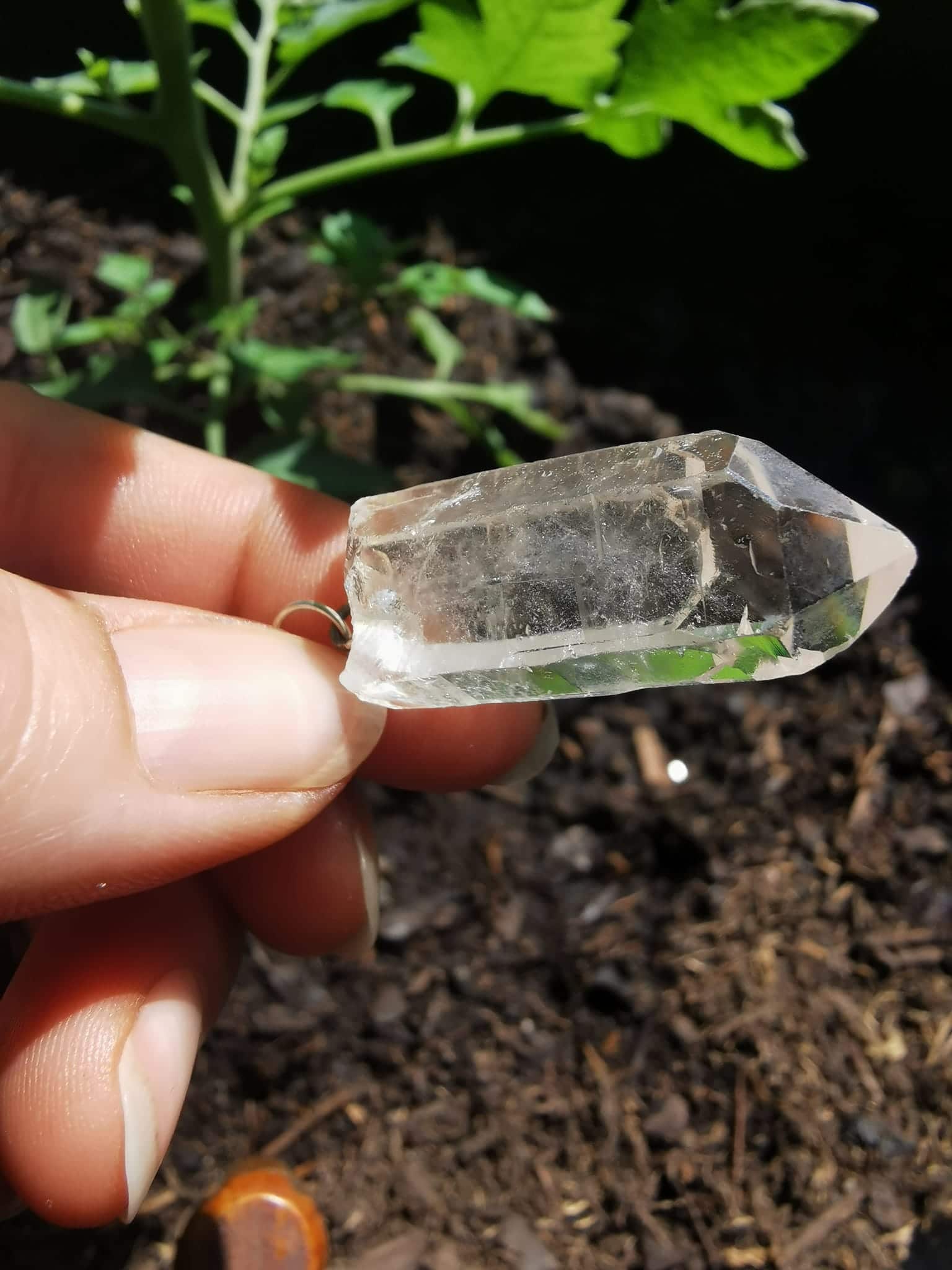 Pendule en Cristal de Roche et Labradorite..........