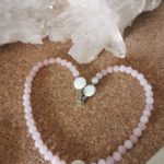 collier en quartz rose