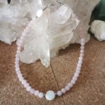 collier en quartz rose