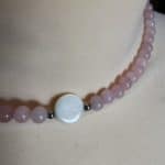 collier en quartz rose
