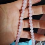 collier en quartz rose