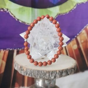 Bracelets en Jaspe Rouge perles de 6 mm