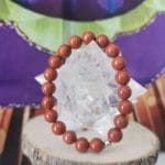 Bracelets en Jaspe Rouge Pierres de 10 mm