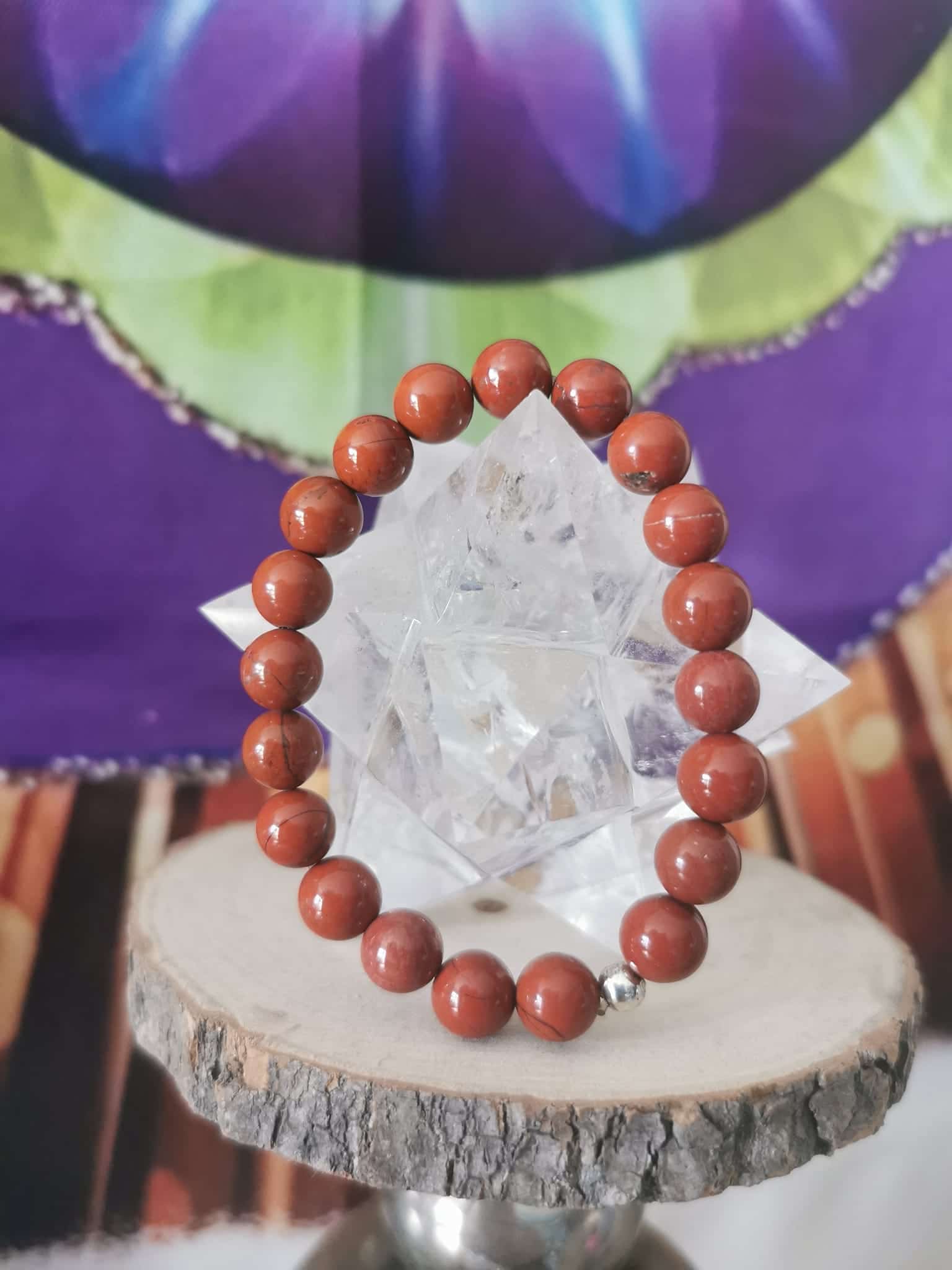 bracelet jaspe rouge 10mm Bracelets en Jaspe Rouge Pierres de 10 mm