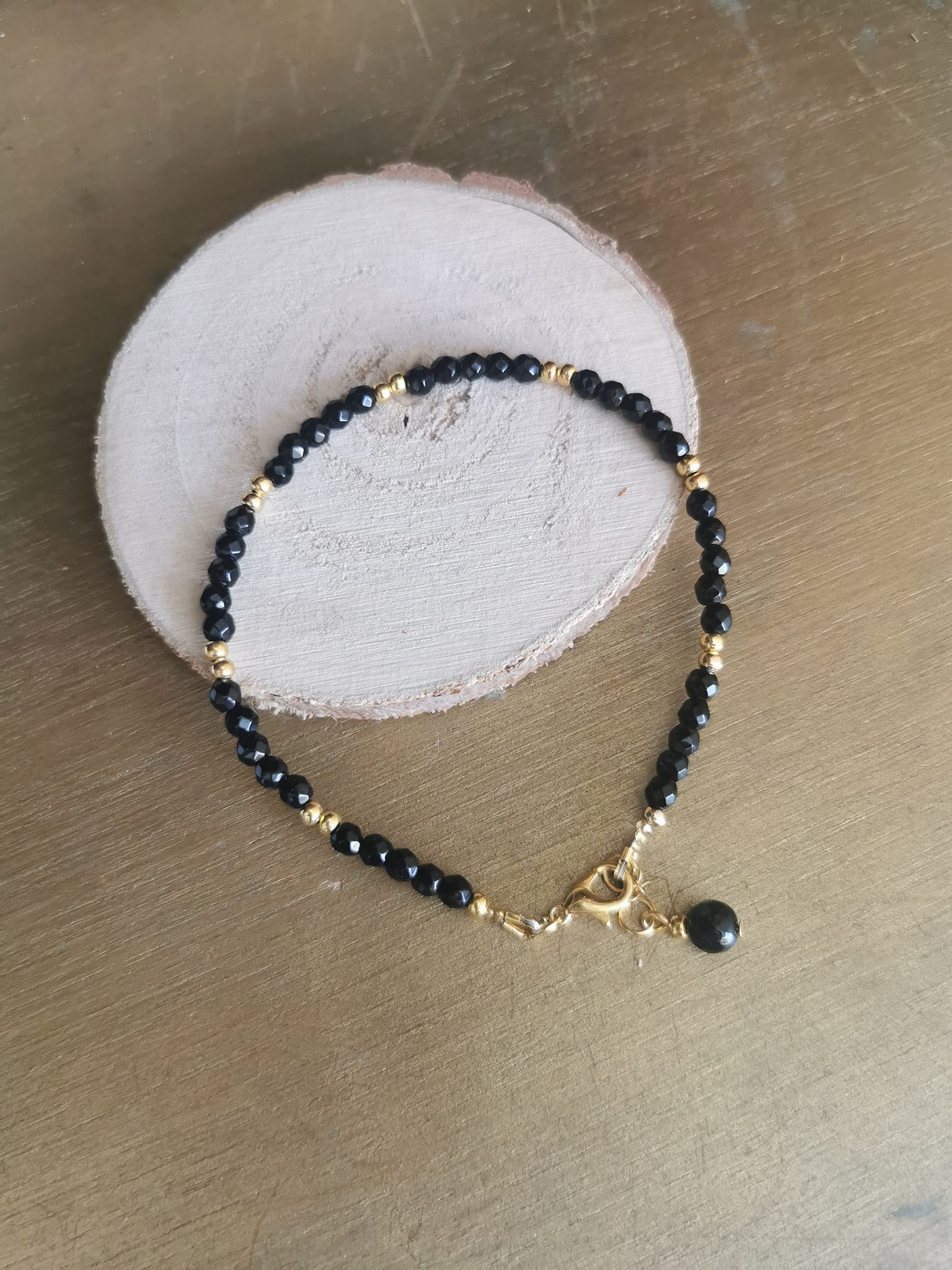 Chevillère hématite et Onyx....