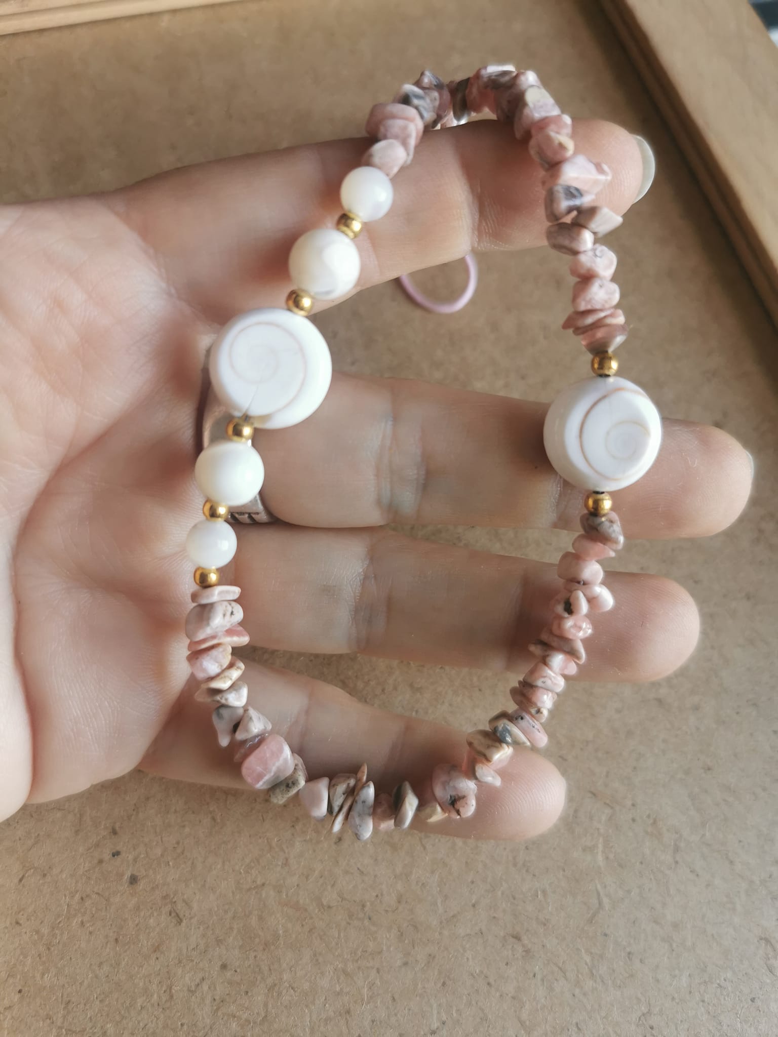 Bijoux de Portables Rhodochrosite oeil de st Luçie .-