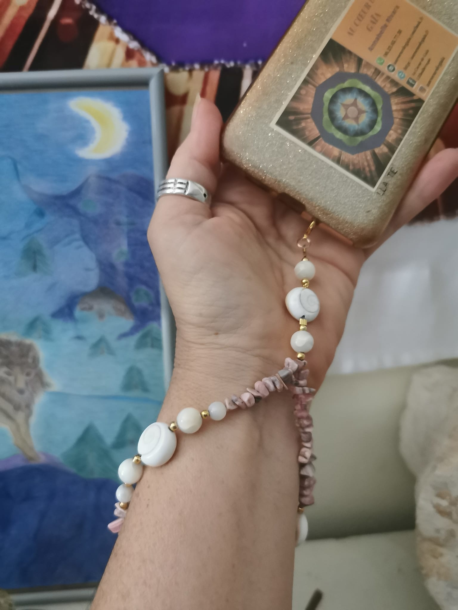 Bijoux de Portables Rhodochrosite oeil de st Luçie ..