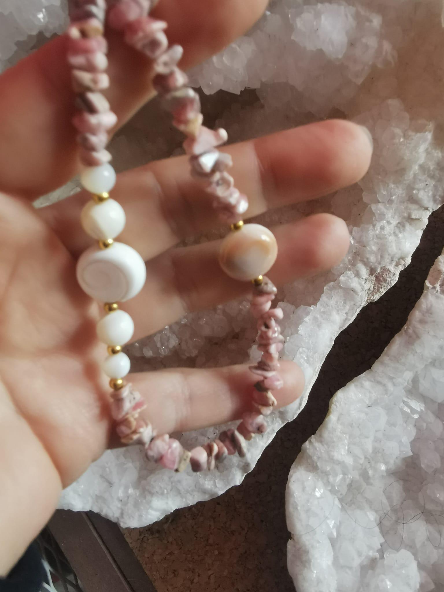 Bijoux de Portables Rhodochrosite oeil de st Luçie-,