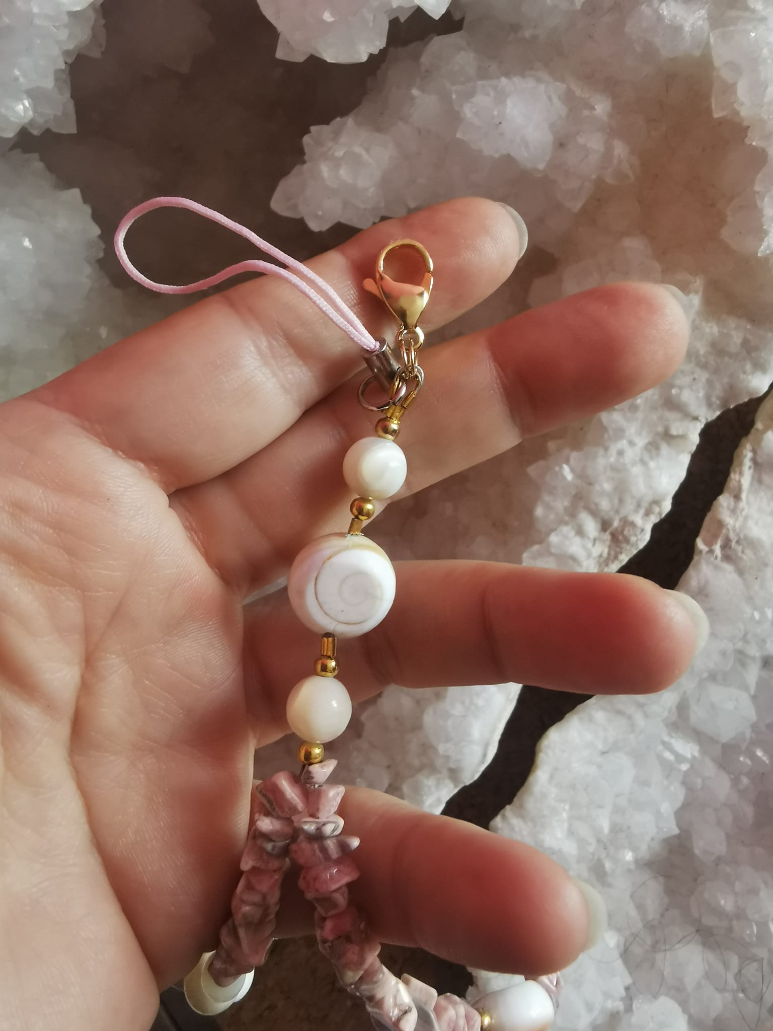 Bijoux de Portables Rhodochrosite oeil de st Luçie-