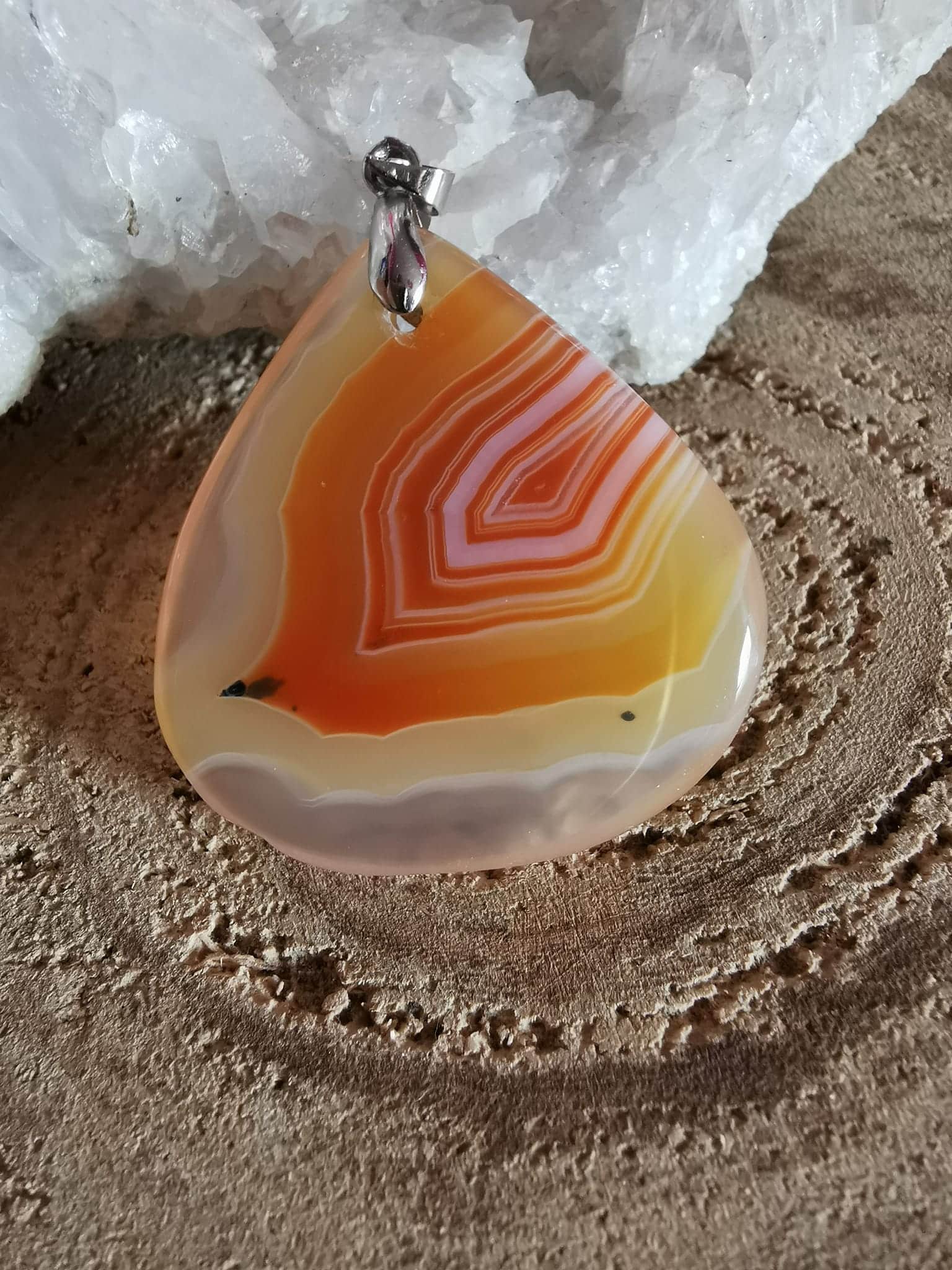 Pendentif en Onyx Cornaline--