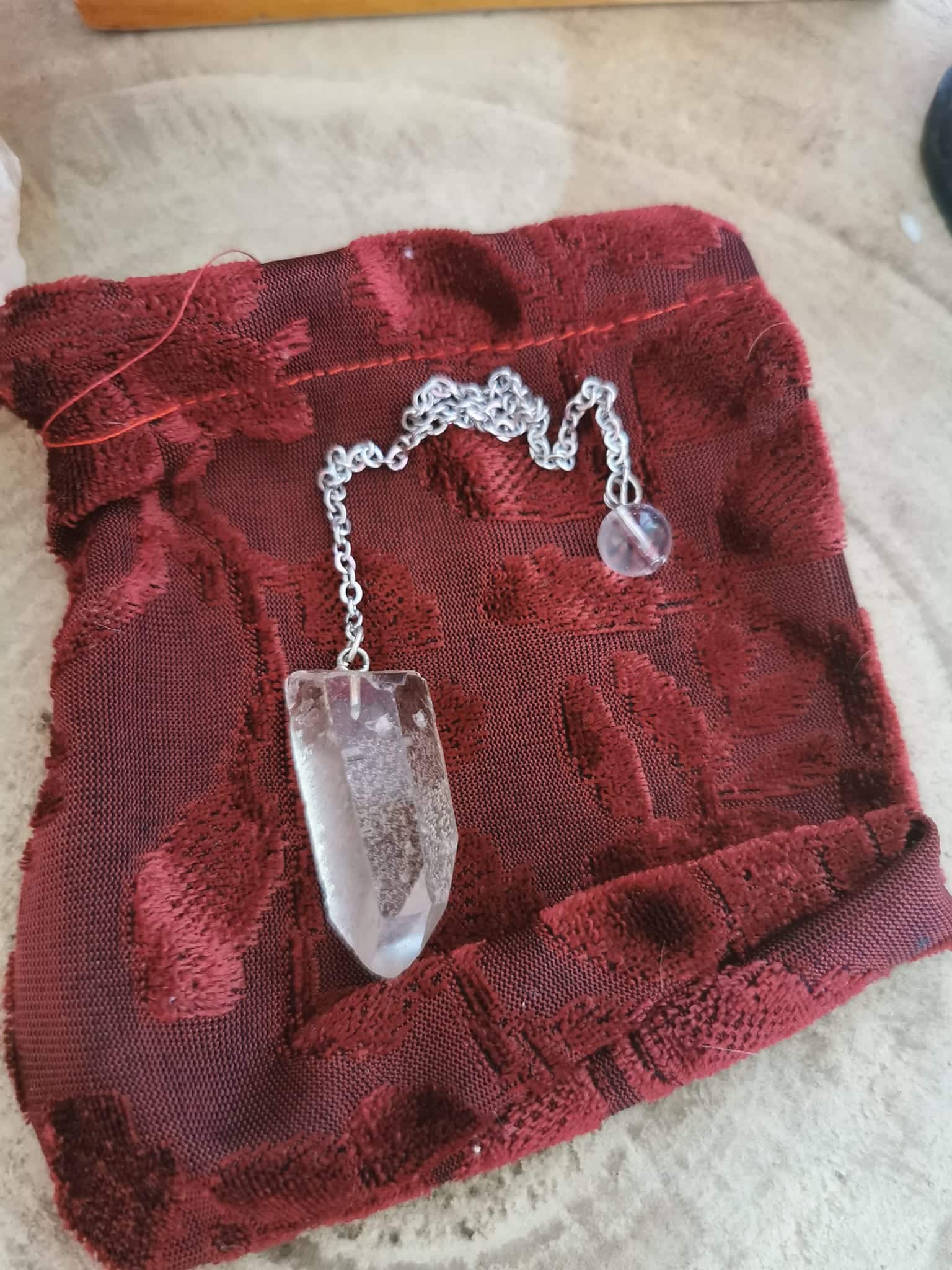 Pendule en Quartz Lémurien - Pierre Naturelle