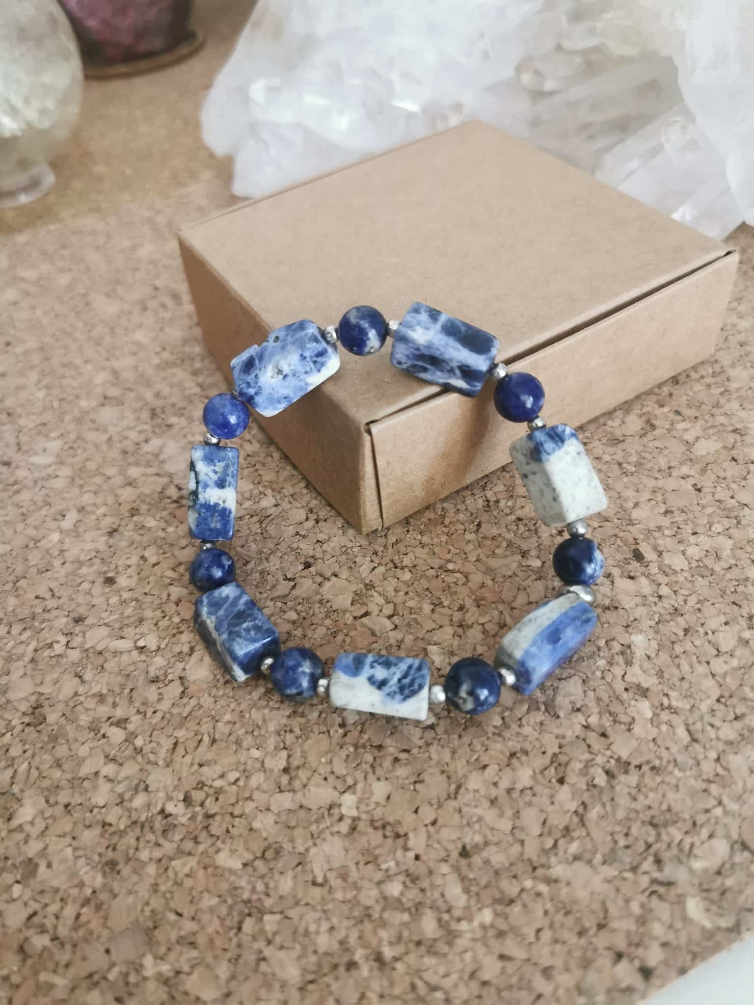 Bracelet en Sodalite.-