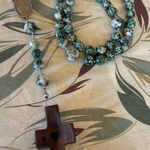 Chapelet Chrétien en Agate Arborisée